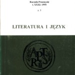 Przejdź do - Rocznik Przemyski tom 31 zeszyt 3. Literatura i Język
