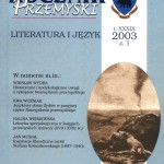 Przejdź do - Rocznik Przemyski tom 39 zeszyt 1. Literatura i Język