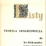 Przejdź do - Listy Teofila Lenartowicza do Aleksandry Konarskiej z Dubiecka z lat 1876-1884